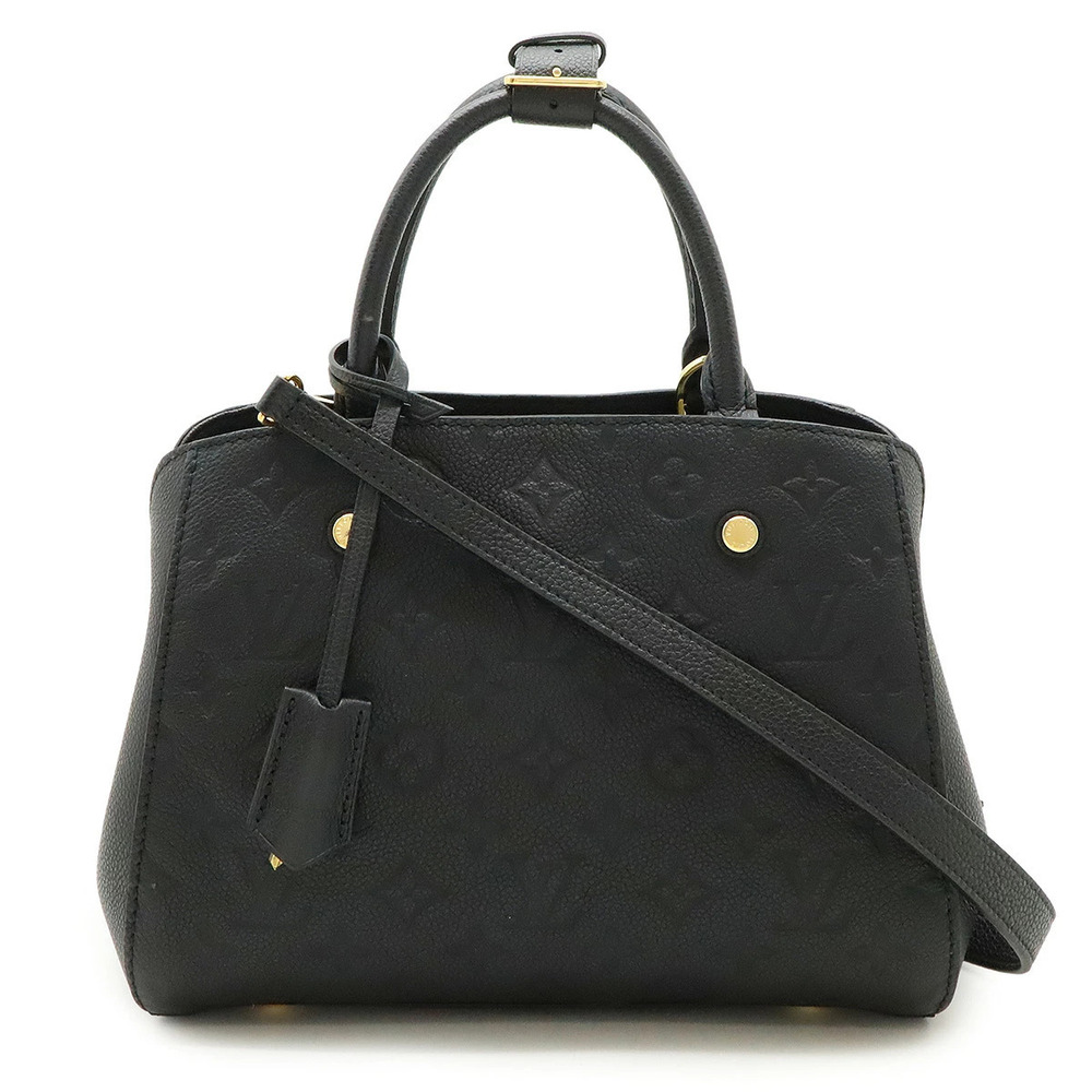LOUIS VUITTON Monogram Empreinte Montaigne 2way Shoulder Bag Noir Black